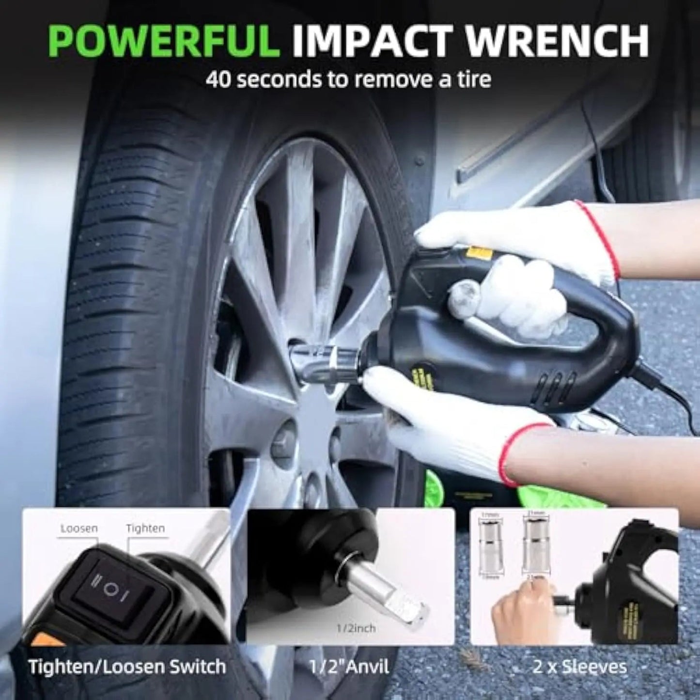 4 In 1 Multifunctional 12V 5T Electric Hydraulic Jack